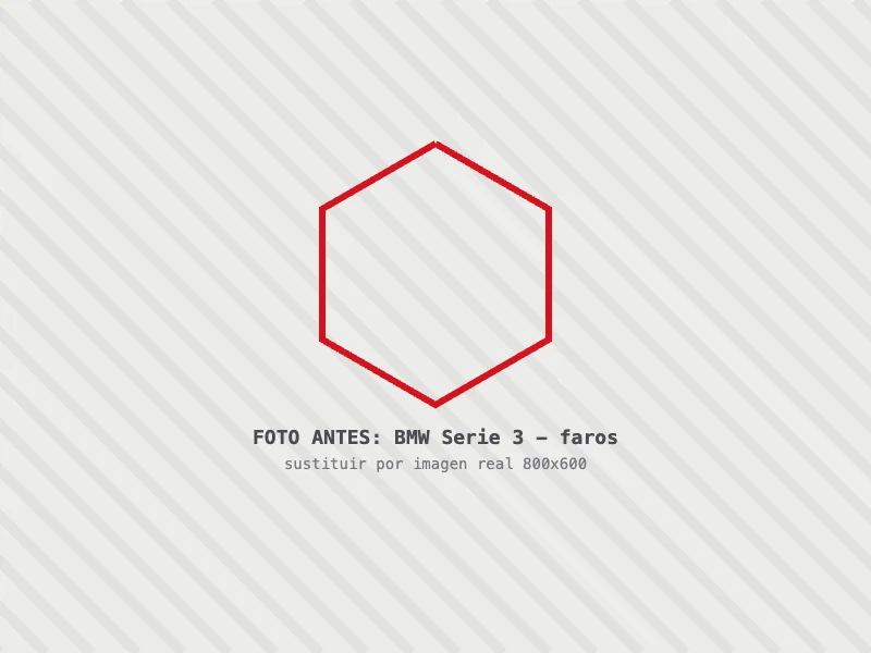 Faro delantero amarillento y opaco antes de la restauración